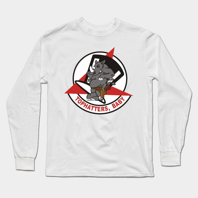 F/A18 Rhino - VFA14 Tophatters Long Sleeve T-Shirt by MBK